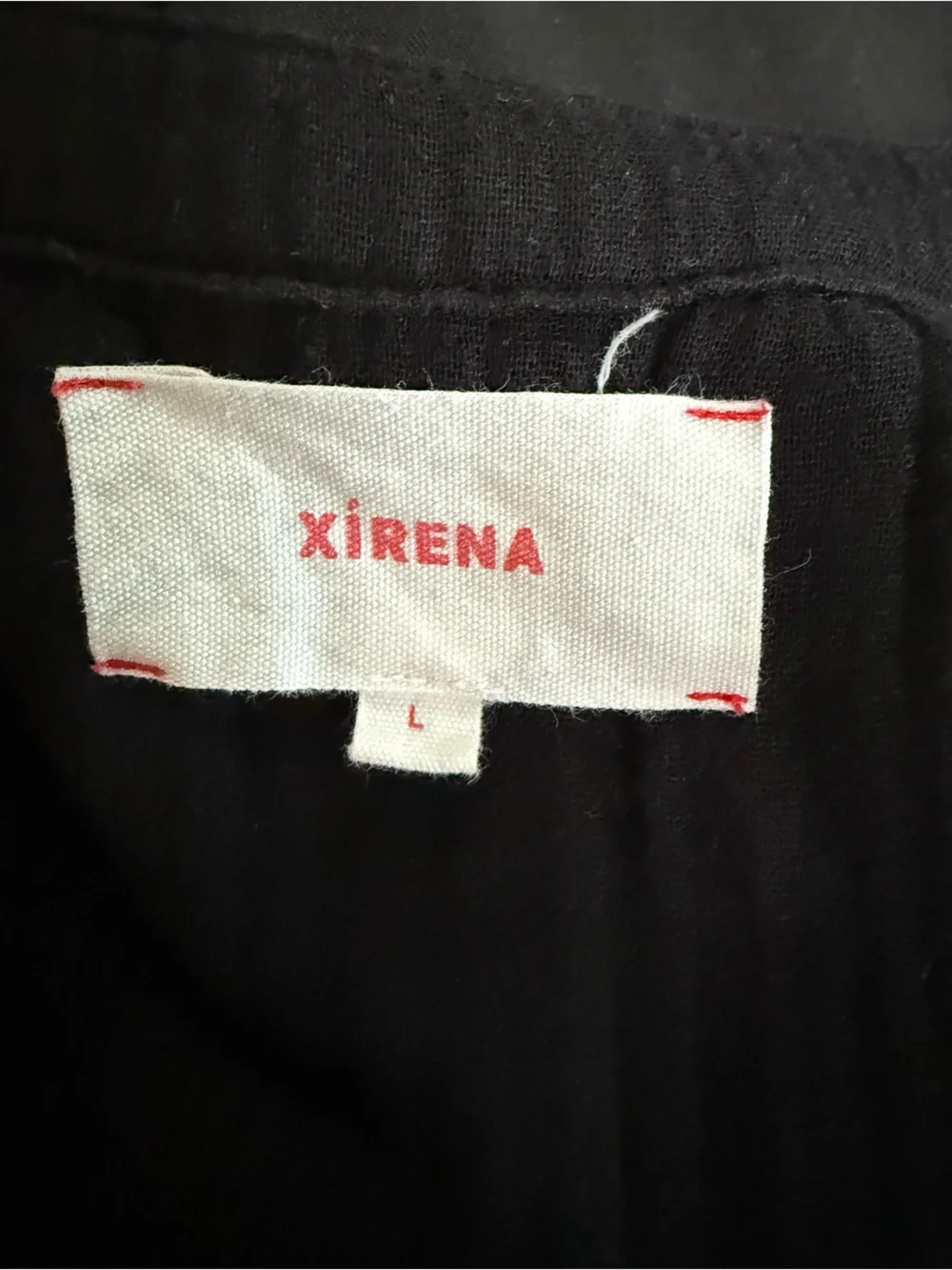XiRENA Black Tiered V-Neck Puff-Sleeve Midi Dress, size L - Picture 12 of 12